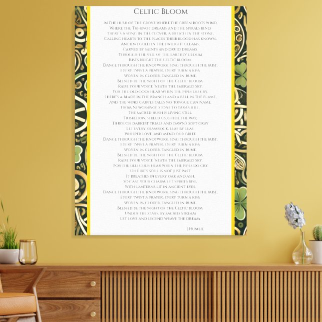 Celtic Bloom Canvas Print (Insitu(LivingRoom))