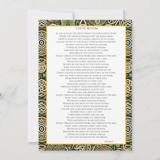 Celtic Bloom Card (Front)