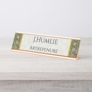 Celtic Bloom Desk Name Plate