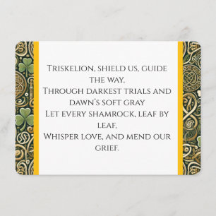 Celtic Bloom Enclosure Card