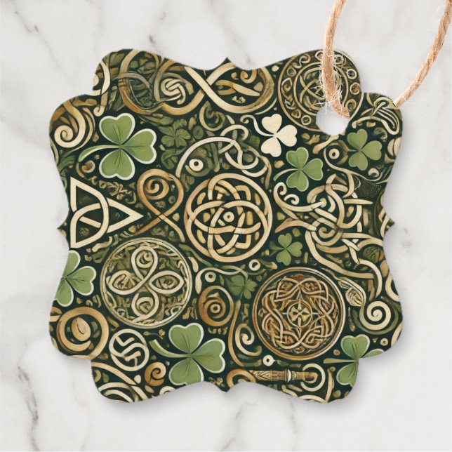 Celtic Bloom Favour Tags (Back)