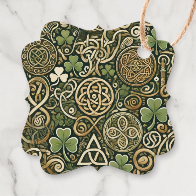 Celtic Bloom Favour Tags (Back)