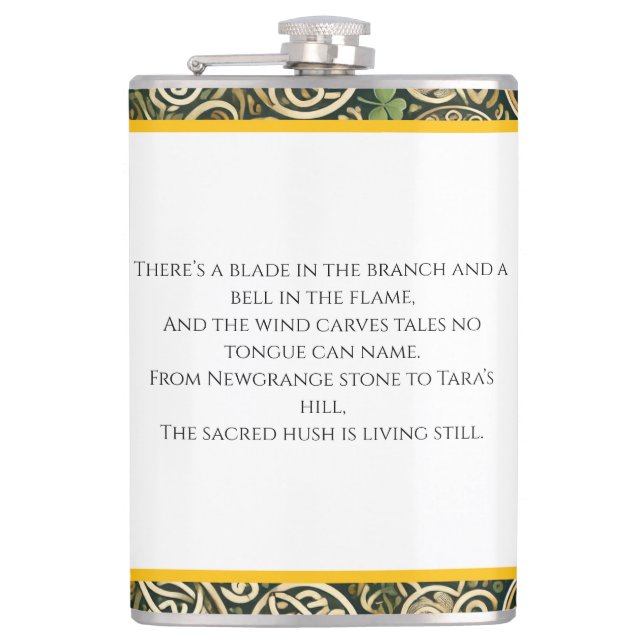 Celtic Bloom Hip Flask (Front)