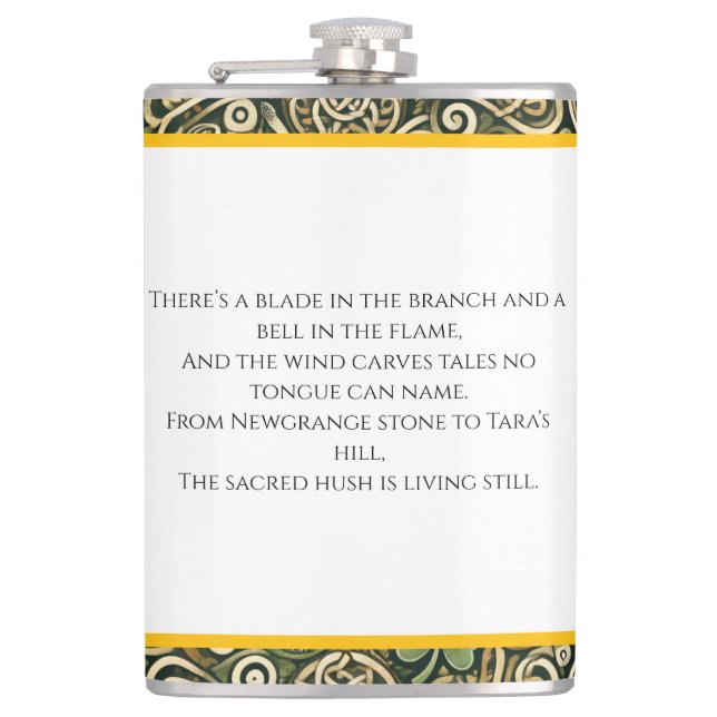 Celtic Bloom Hip Flask (Front)