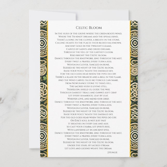 Celtic Bloom Holiday Card (Front)