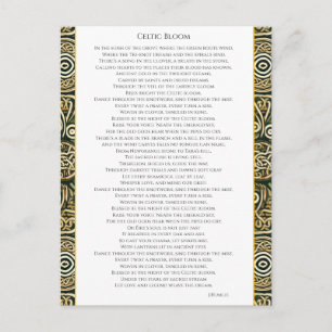 Celtic Bloom Holiday Postcard