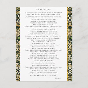 Celtic Bloom Holiday Postcard