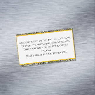 Celtic Bloom Magnetic Business Card