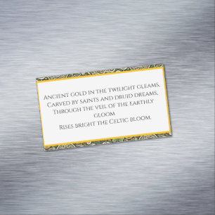Celtic Bloom Magnetic Business Card