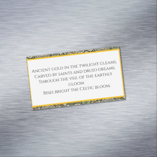 Celtic Bloom Magnetic Business Card
