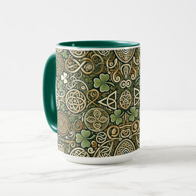 Celtic Bloom Mug (Front Left)