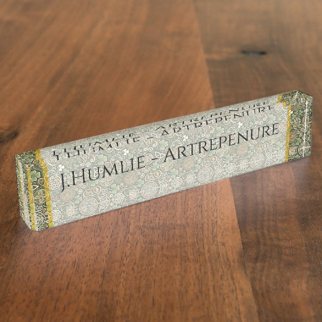 Celtic Bloom Nameplate (Side)