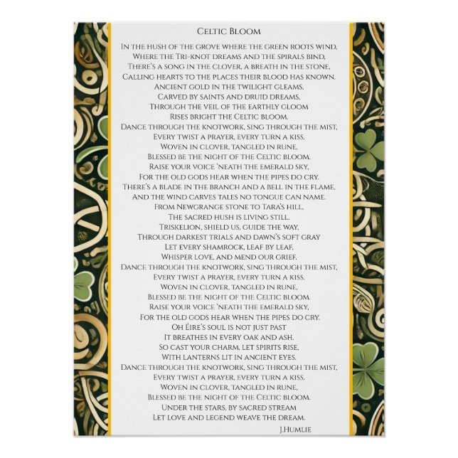 Celtic Bloom Poster (Front)