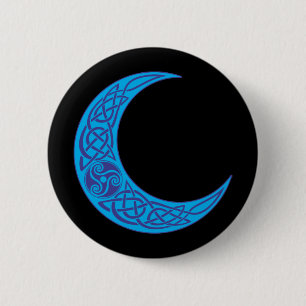 Celtic Blue Moon 6 Cm Round Badge