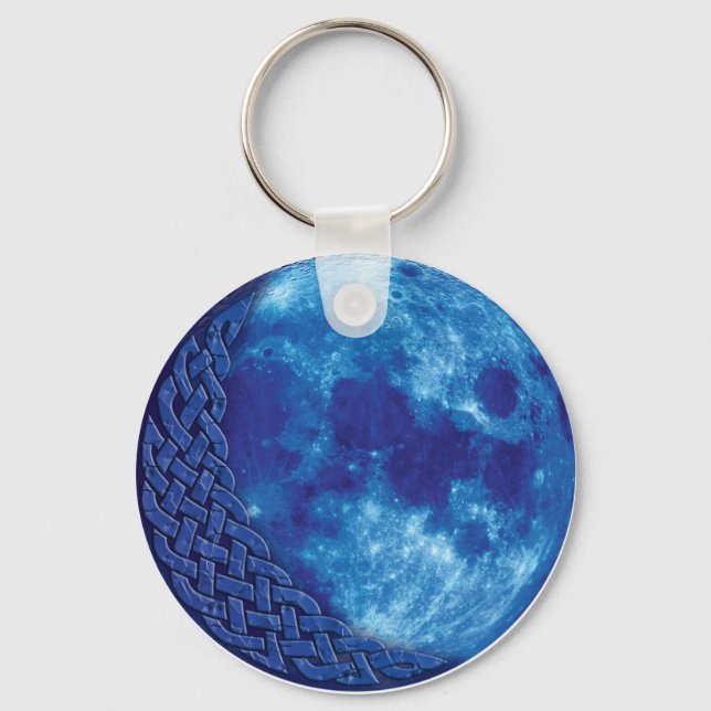 Celtic Blue Moon Key Ring (Front)
