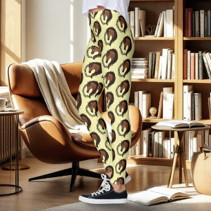 Celtic Brown Horse Yellow Leggings