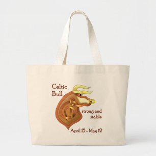 Celtic Bull Large Tote Bag