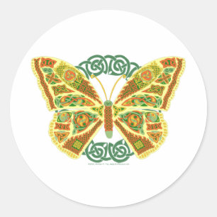Celtic Butterfly Classic Round Sticker