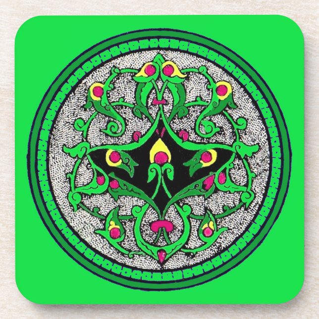 Celtic cartouche coaster (Front)