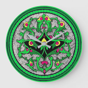 Celtic cartouche large clock
