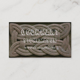 Celtic carved knotwork business card