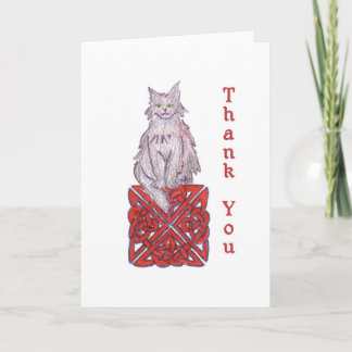 Celtic Cat Thank You Note