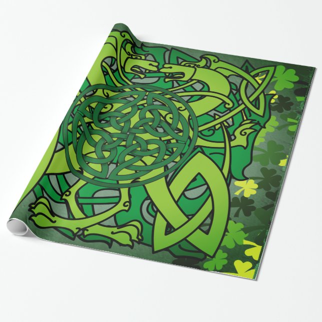Celtic Celebration Wrapping Paper (Unrolled)