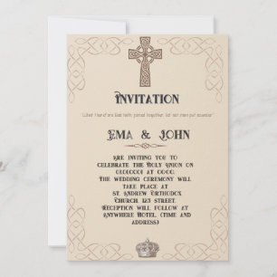 Celtic Christian Wedding Invitation
