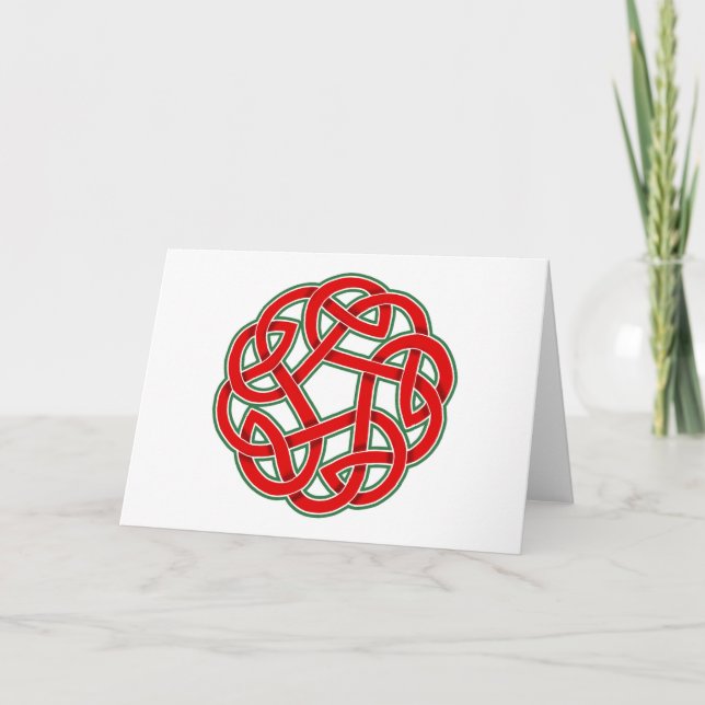 Celtic Christmas Knot Holiday Card (Front)