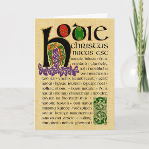 Celtic Christmas Manuscript Holiday Card