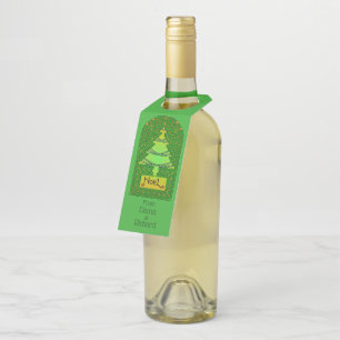 Celtic Christmas Tree Bottle Tag