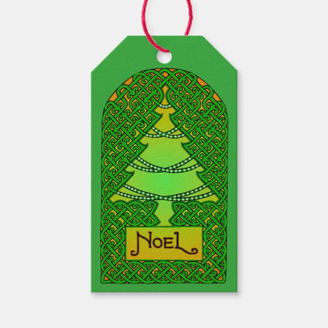 Celtic Christmas Tree Gift Tags (Front)