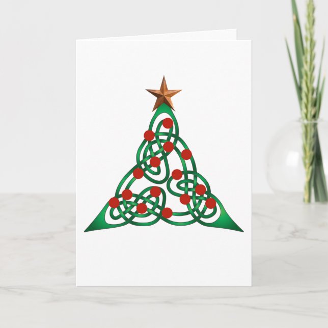 celtic Christmas tree Holiday Card (Front)