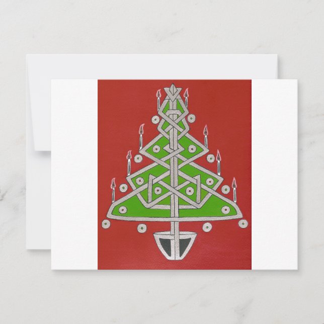Celtic Christmas Tree Holiday Card (Front)
