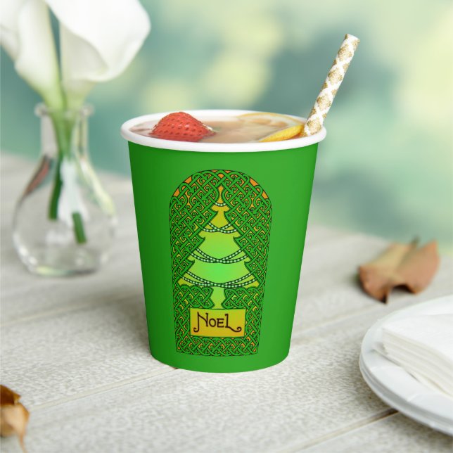 Celtic Christmas Tree Paper Cups (Insitu)