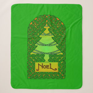 Celtic Christmas Tree Sherpa Blanket