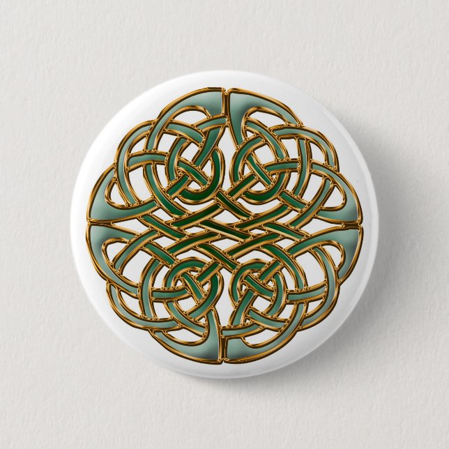 Celtic circle 6 cm round badge (Front)