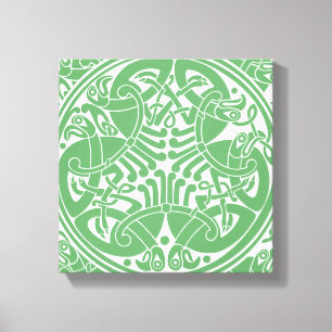 Celtic Circle Bird Pattern You Choose Colour Canvas Print