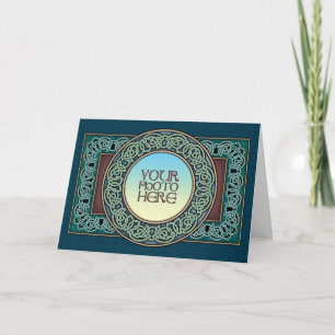 Celtic Circle Border Photo Frame Greeting Card