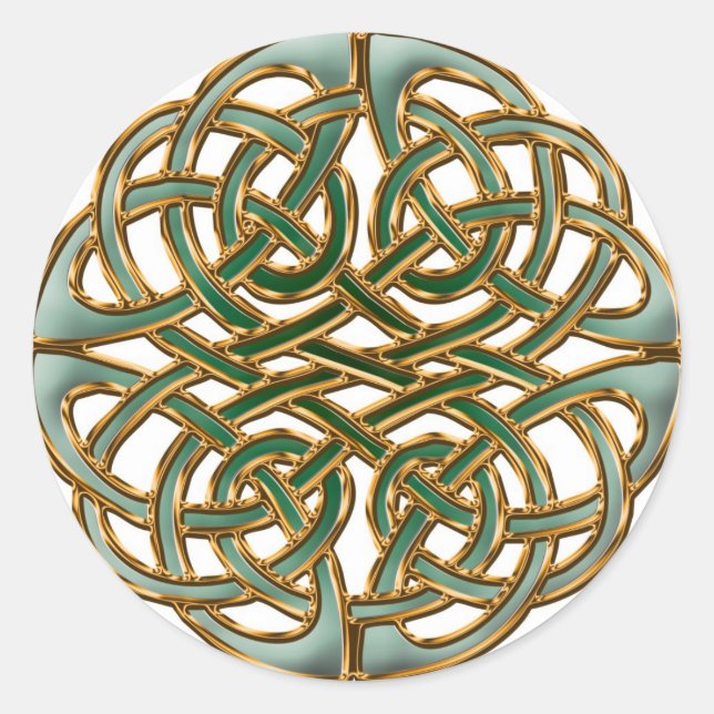 Celtic circle classic round sticker (Front)