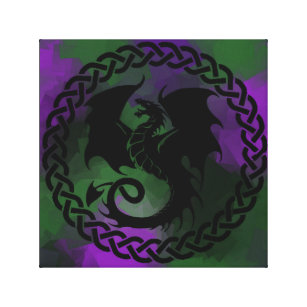 Celtic Circle Dragon Canvas Print