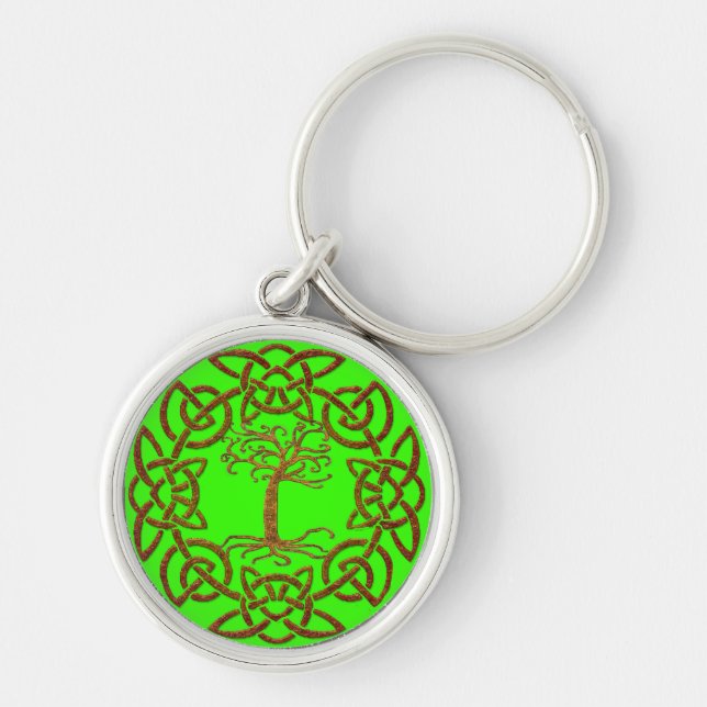Celtic Circle Tree of Life Irish Key-chain Key Ring (Front)