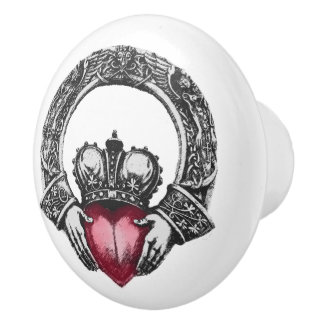 Celtic Claddagh Ceramic Knob