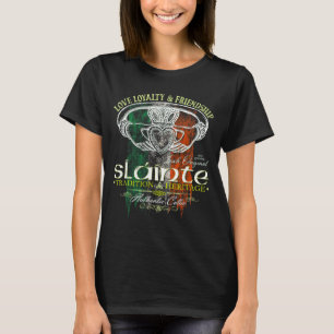 Celtic Claddagh Slainte Nge Irish Flag St. Patrick T-Shirt