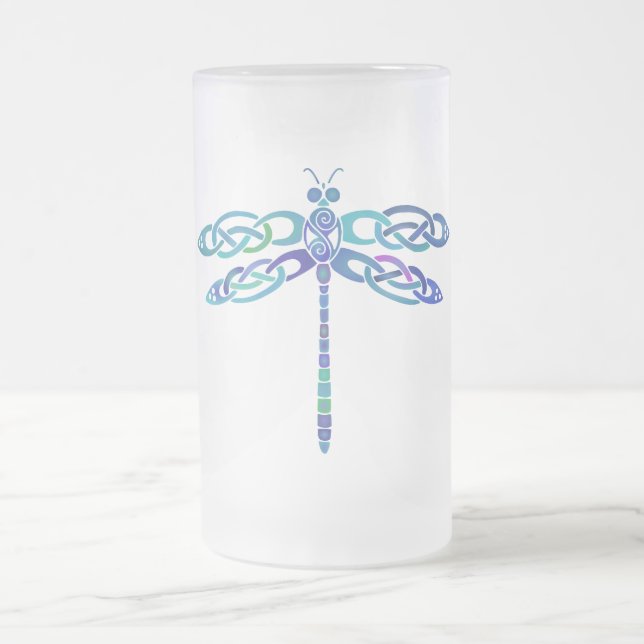 Celtic Classical Series VI Frosted Glass Beer Mug (Center)
