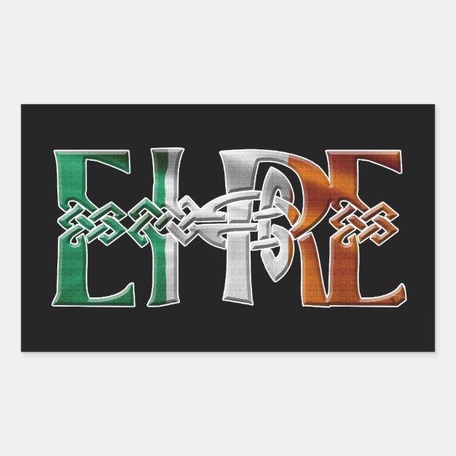 CELTIC CLASSICS Irish Flag Collection Rectangular Sticker (Front)