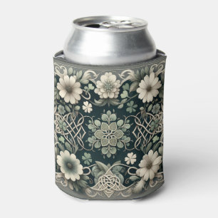 Celtic Clover Floral Charm Can Cooler