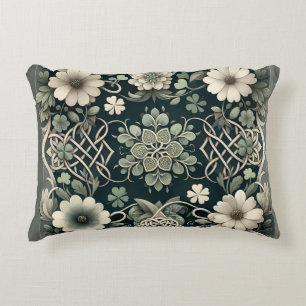 Celtic Clover Floral Charm Decorative Cushion