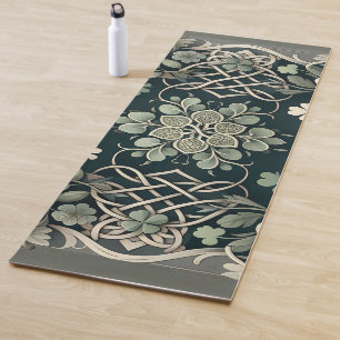 Celtic Clover Floral Charm Yoga Mat
