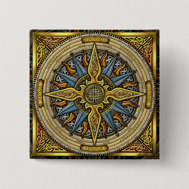 Celtic Compass Button (Front)